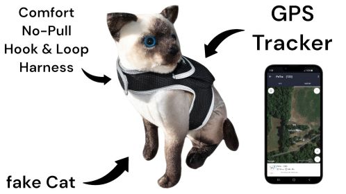 Mini Waterproof iPhone/Android Compatible GPS Collar Pet Tracking Tool Size:L